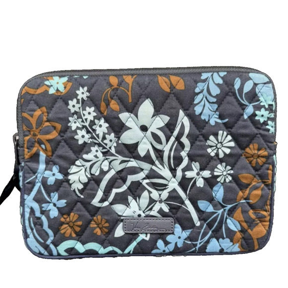 Vera Bradley Tablet iPad Kindle Padded Sleeve Java Floral Pattern 9"x6.5" EUC - Picture 1 of 8